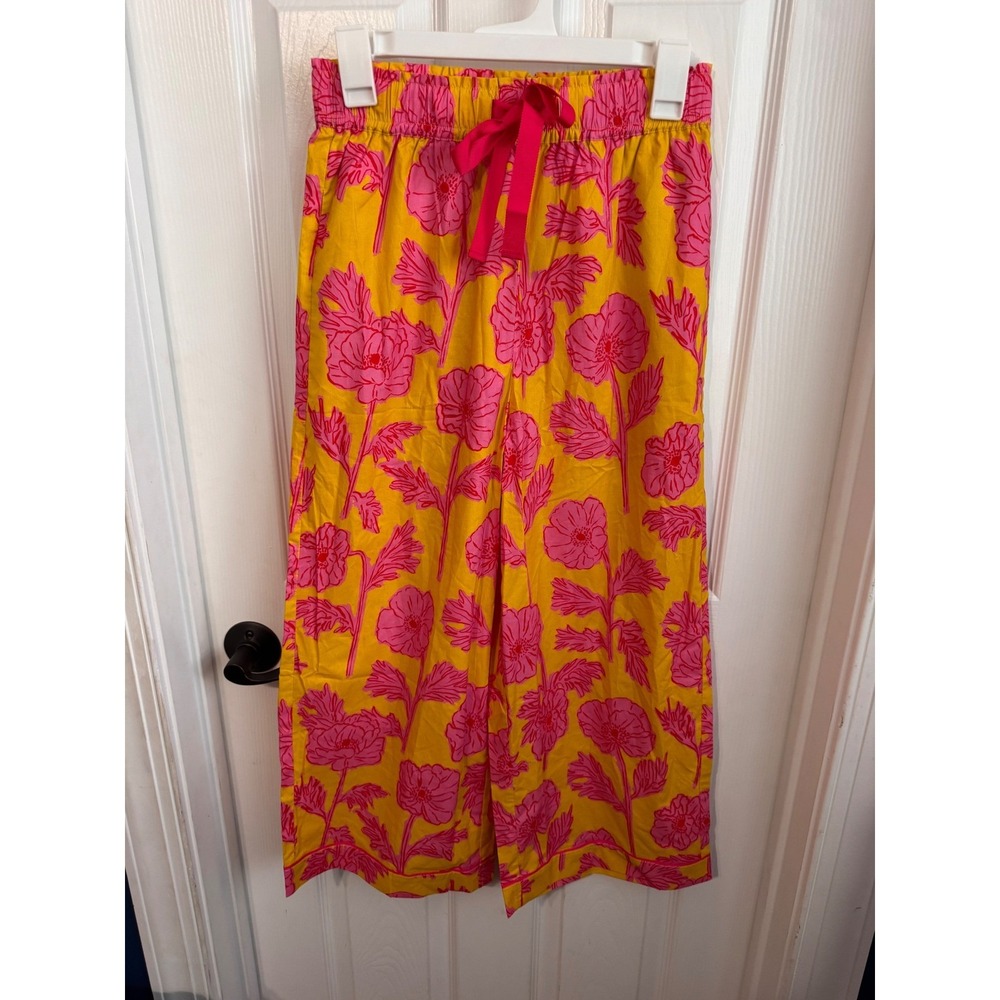 Mersea Over the Cotton Moon Block Poppy Pajama Set Travel Bag S NWT - Picture 7 of 10